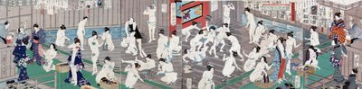 Naked Bodies by Toyohara Kunichika